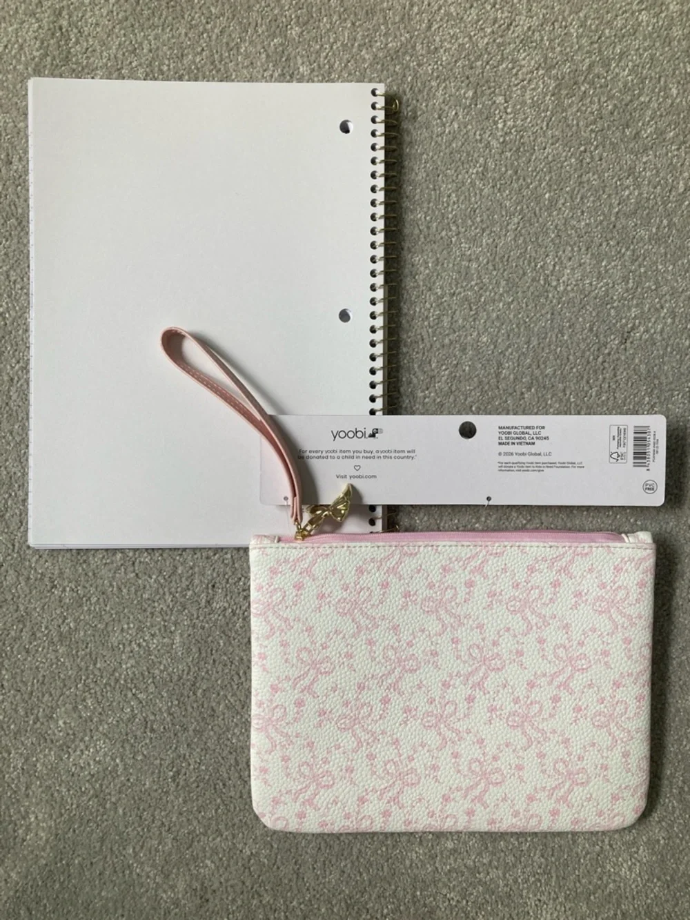 IN-HAND | LoveShackFancy x Target Yoobi Coquette Bow Pencil Case Spiral Notebook
